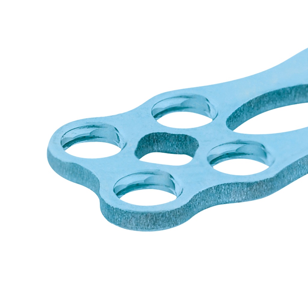 Retankulær: 4x2 huller, 18,5x7,5x1,0